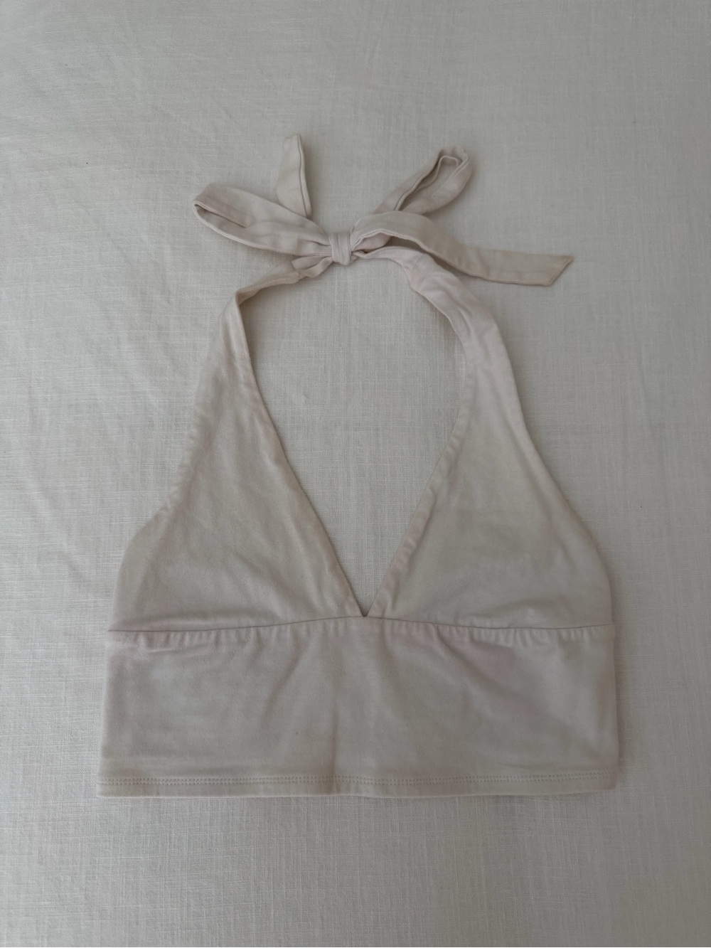 Garage White Halter Top